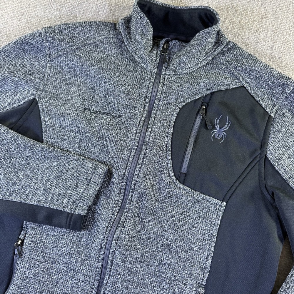 Porsche Logo Branded Spyder Mens Bandit Full Zip Sweater Fleece Jacket Size M
